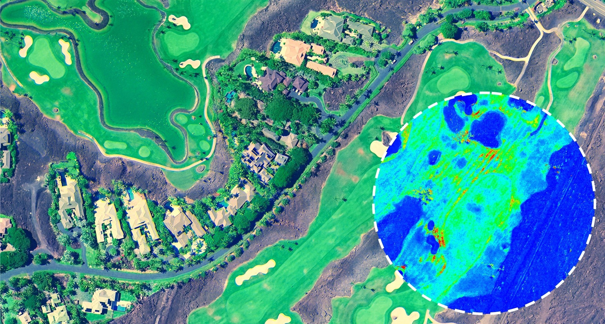 Golf Course with NDVI Circle